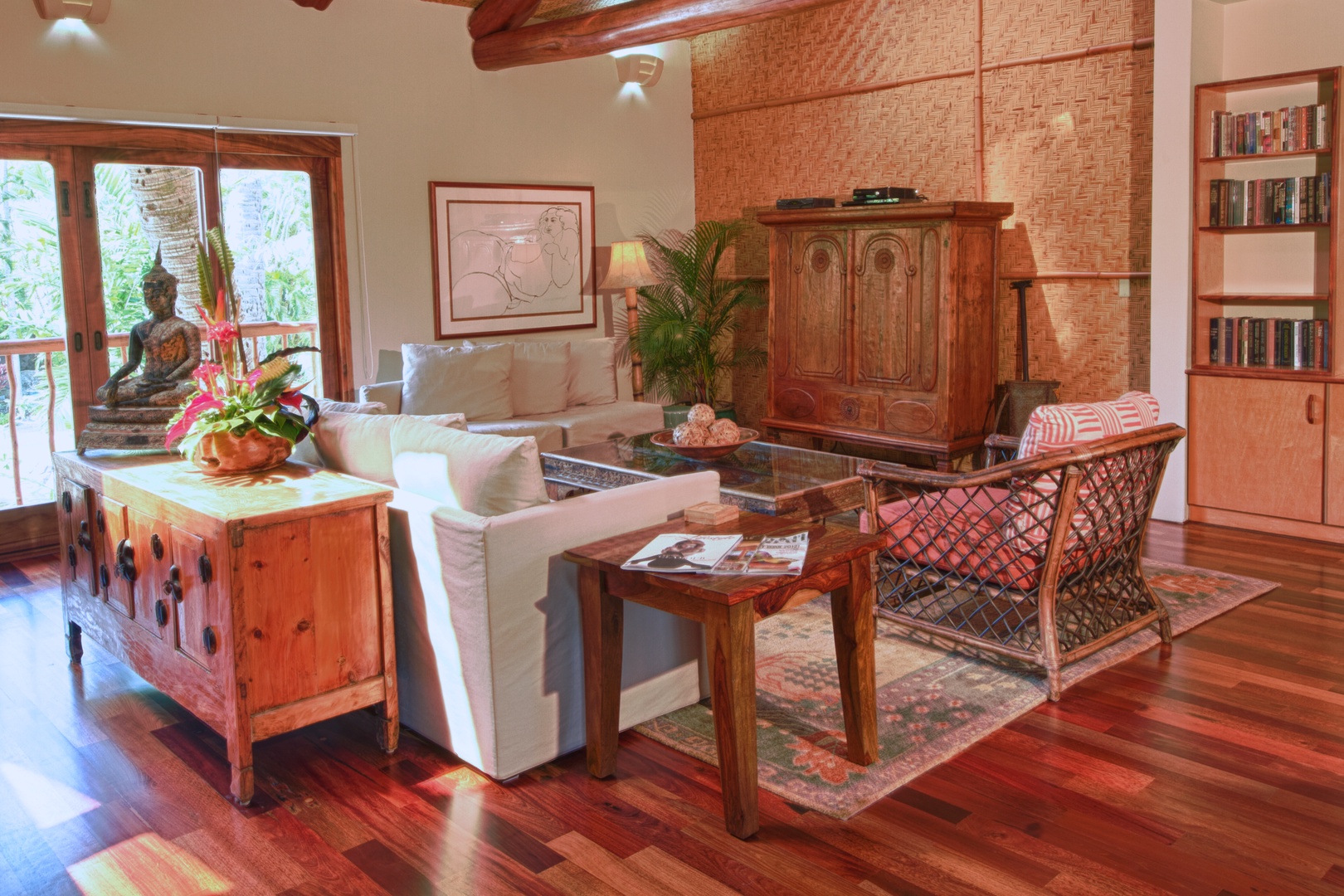 Kailua Vacation Rentals, Paul Mitchell Estate* - Garage House Livingroom