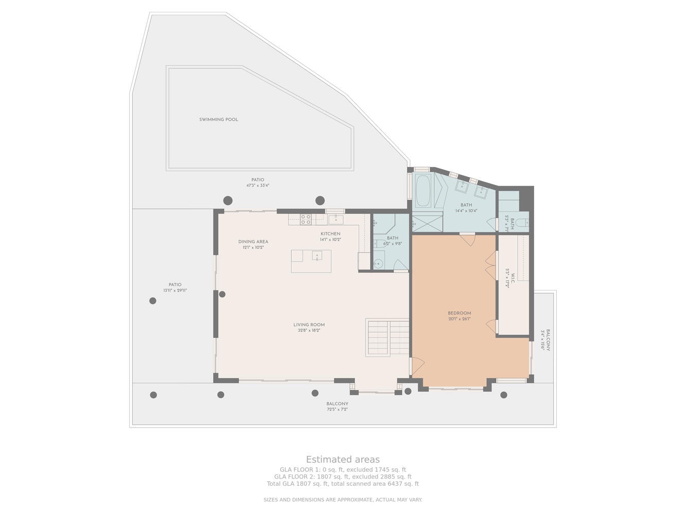 Kailua Vacation Rentals, Hale Lani - Level 2 floor plan