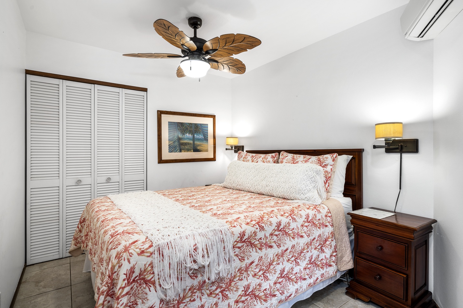 Kailua Kona Vacation Rentals, Kona's Shangri La - Second floor guest bedroom with Queen bed & A/C