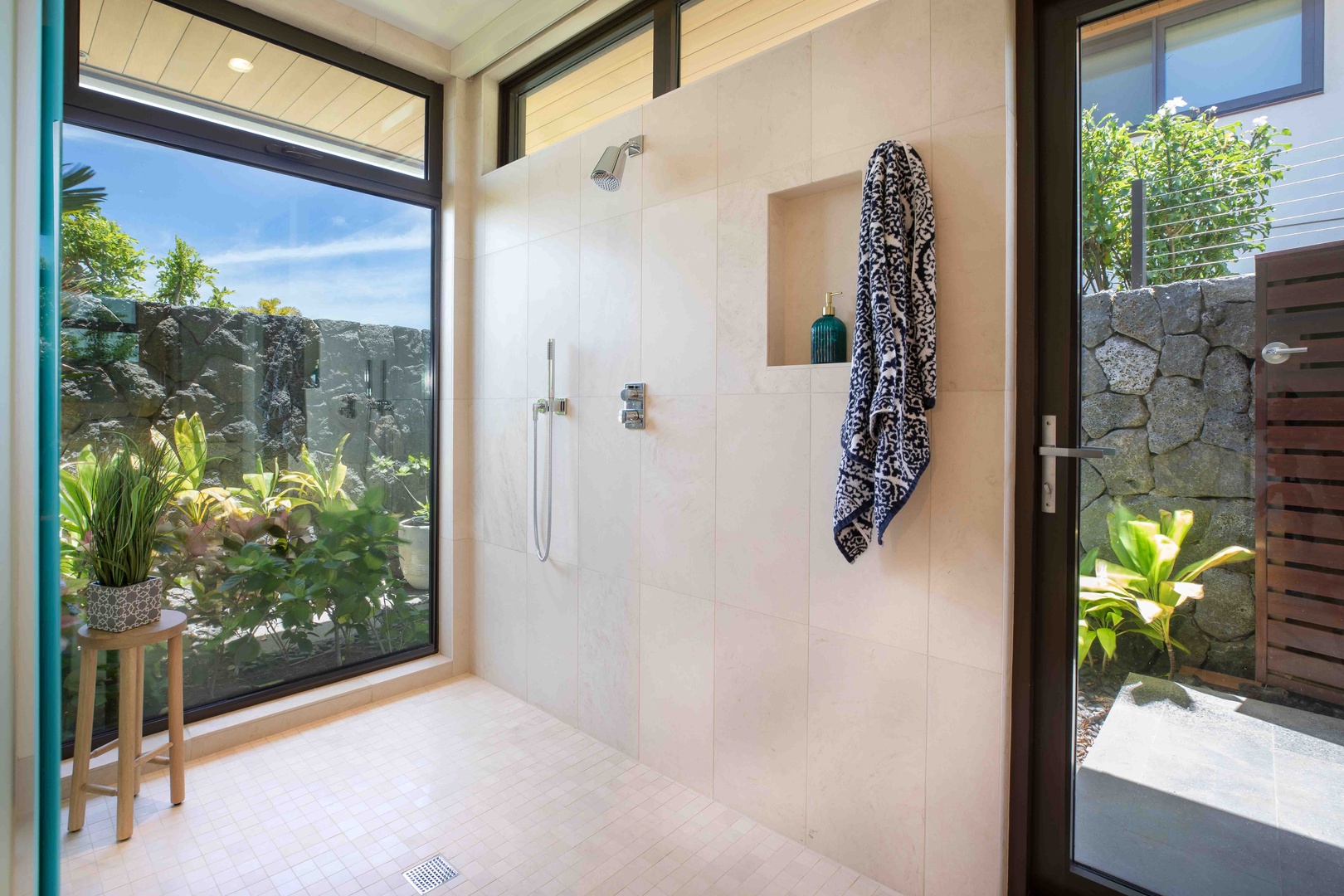Kamuela Vacation Rentals, Hapuna Estates #8 - The shower in Primary Suite 2 gives you plenty of room to enjoy