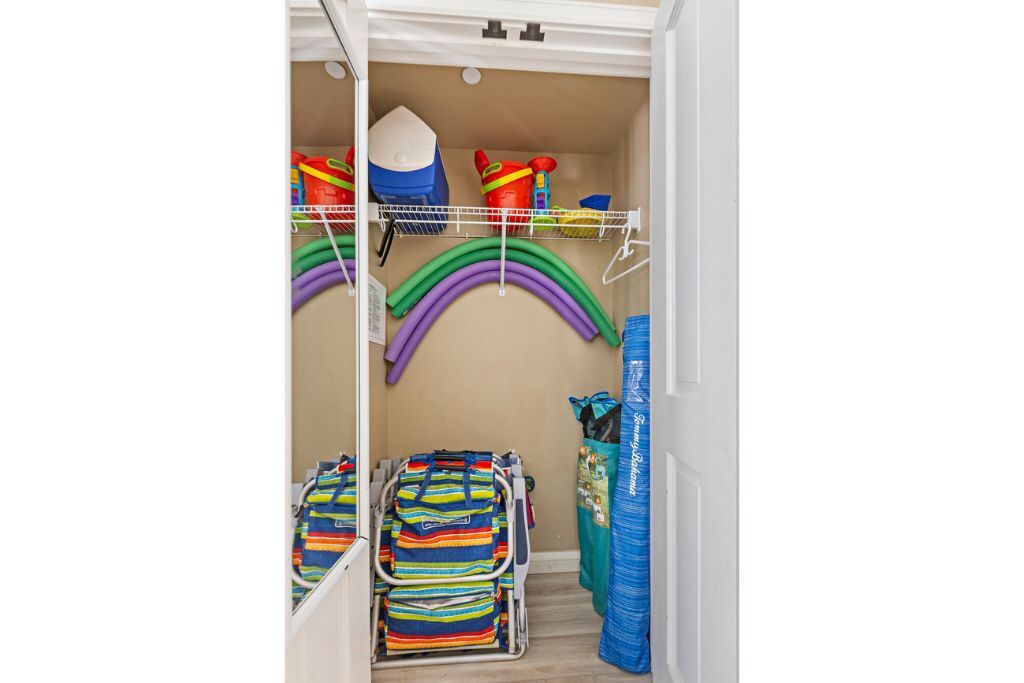 Lahaina Vacation Rentals, Honua Kai Hokulani 214 - Closet at Hokulani 214 'Kamalu' stocked with beach chairs, toys, and everything for ocean fun.