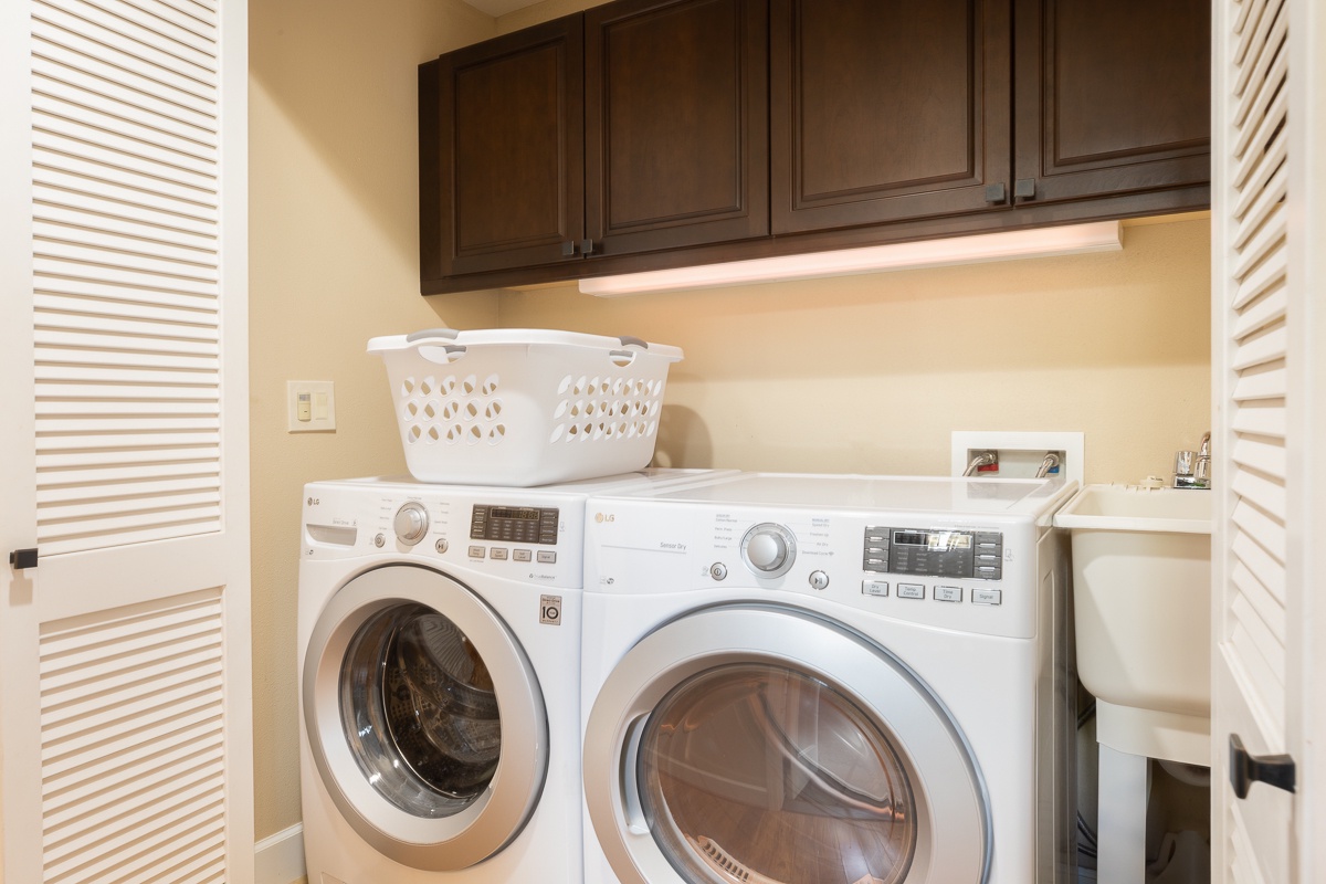 Kamuela Vacation Rentals, Mauna Lani KaMilo #217 - Full washer and dryer