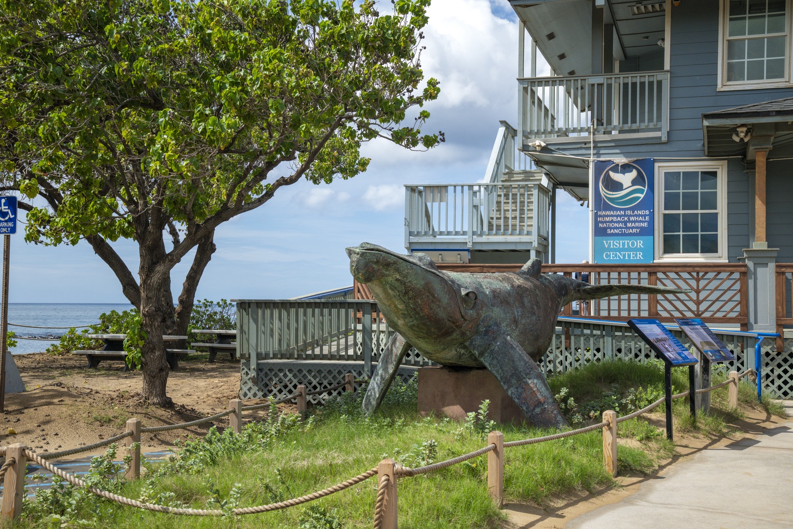 Kihei Vacation Rentals, Kihei Bay Surf B212 - Hawaiian Islands Humpback Whale National Marine Sanctuary Visitor Center features educational displays and coastal access near the property area.