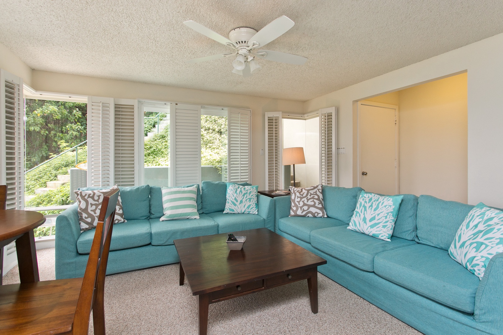 Kailua Vacation Rentals, Hale Kolea* - Primary lounge area with sectional sofas.