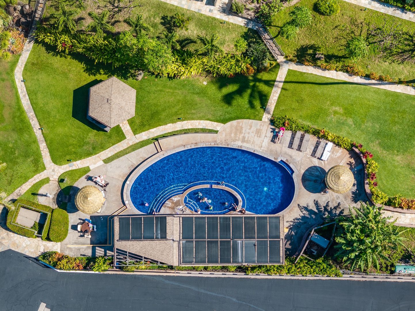 Lahaina Vacation Rentals, Kahana Sunset B4B - Enjoy a swim in the pool at Kahana Sunset Resort, with plenty of space to relax under the sun.