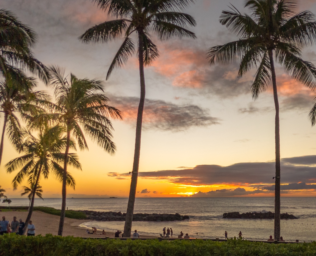 Kapolei Vacation Rentals, Ko Olina Beach Villas O1001 - Sunset at lagoon 2 in Ko Olina.