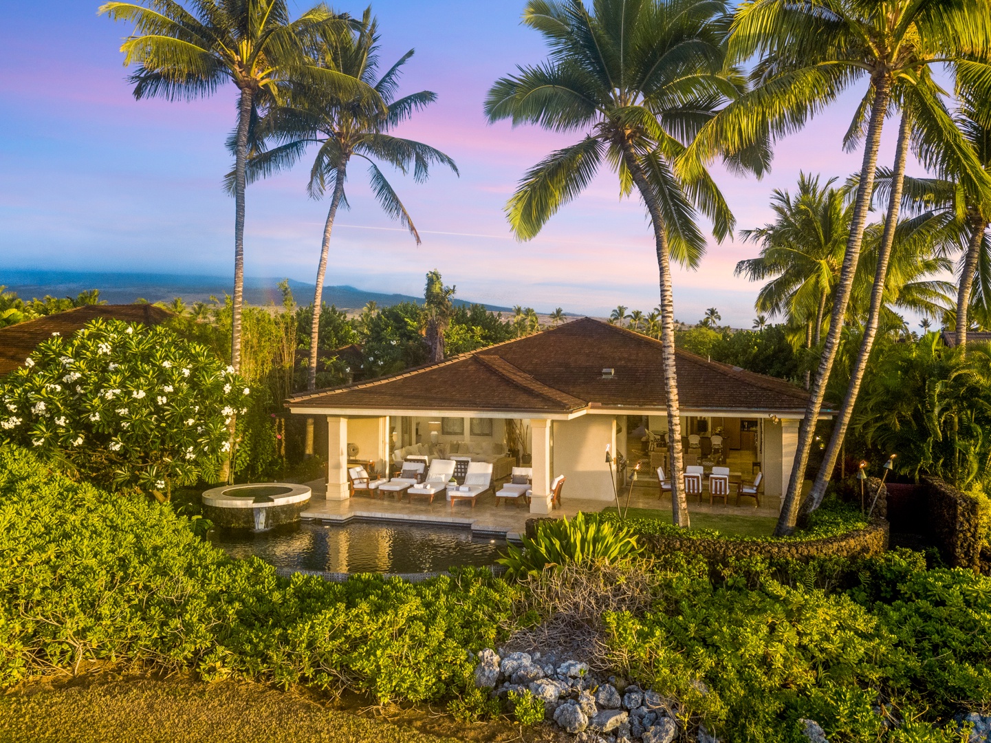Kailua Kona Vacation Rentals, 4BD Pakui Street (147) Estate Home at Four Seasons Resort at Hualalai - Year round magnificent sunset views from this private oasis.
