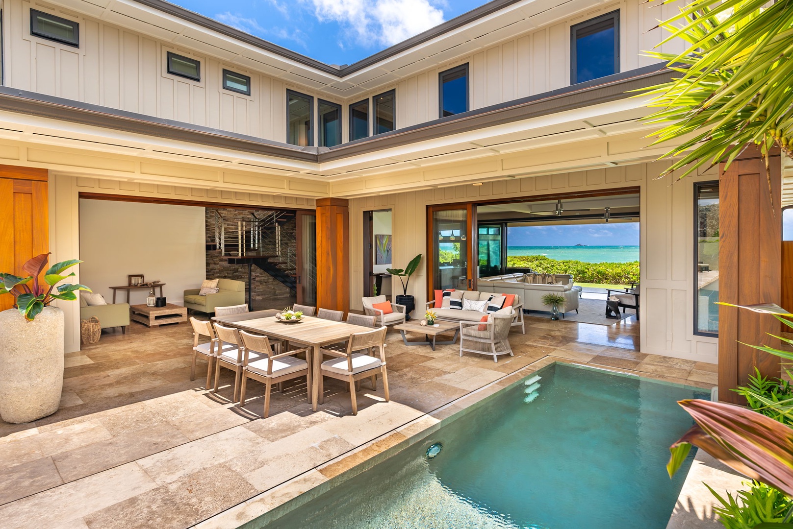 Kailua Vacation Rentals, Makalei - Lounge poolside with a cool drink and enjoy Hawaii!