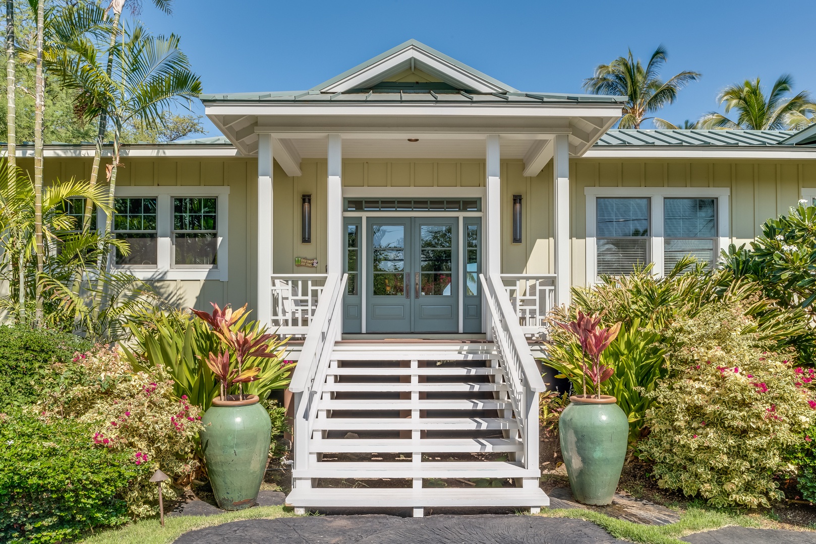 Kamuela Vacation Rentals, 4BD Estate Home at Puako Bay (74) - Elegant front entrance