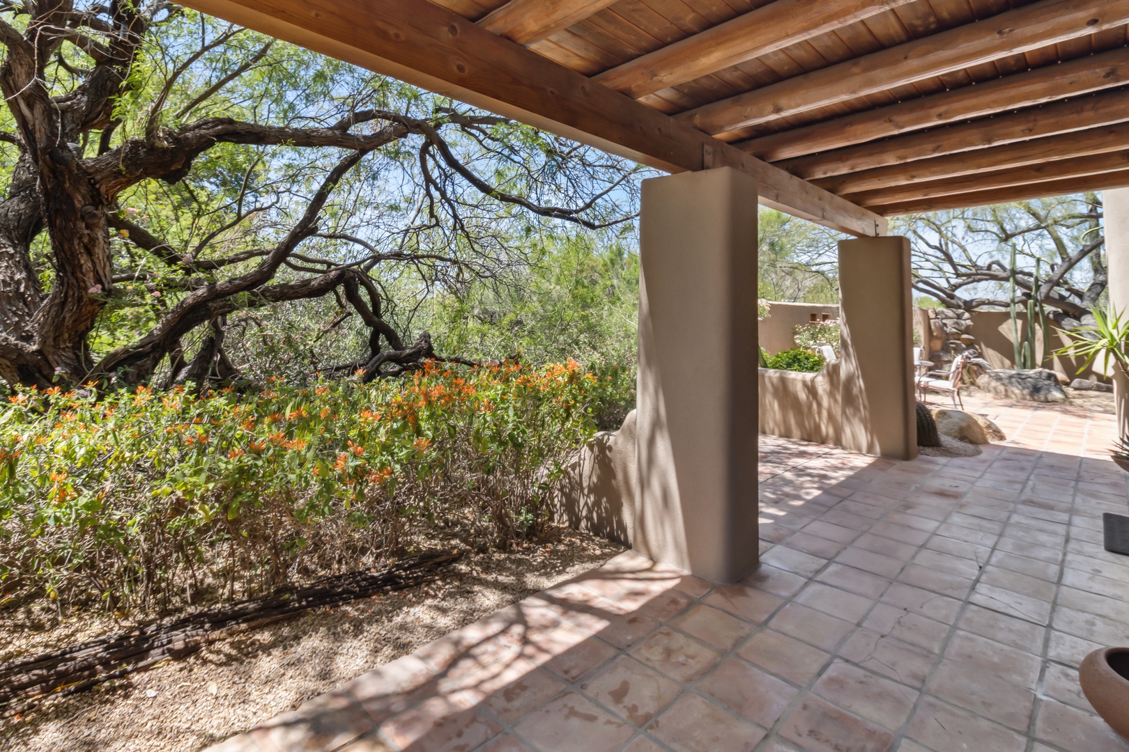 Scottsdale Vacation Rentals, Boulders Hideaway Villa - External patio surrounded by beautiful nature