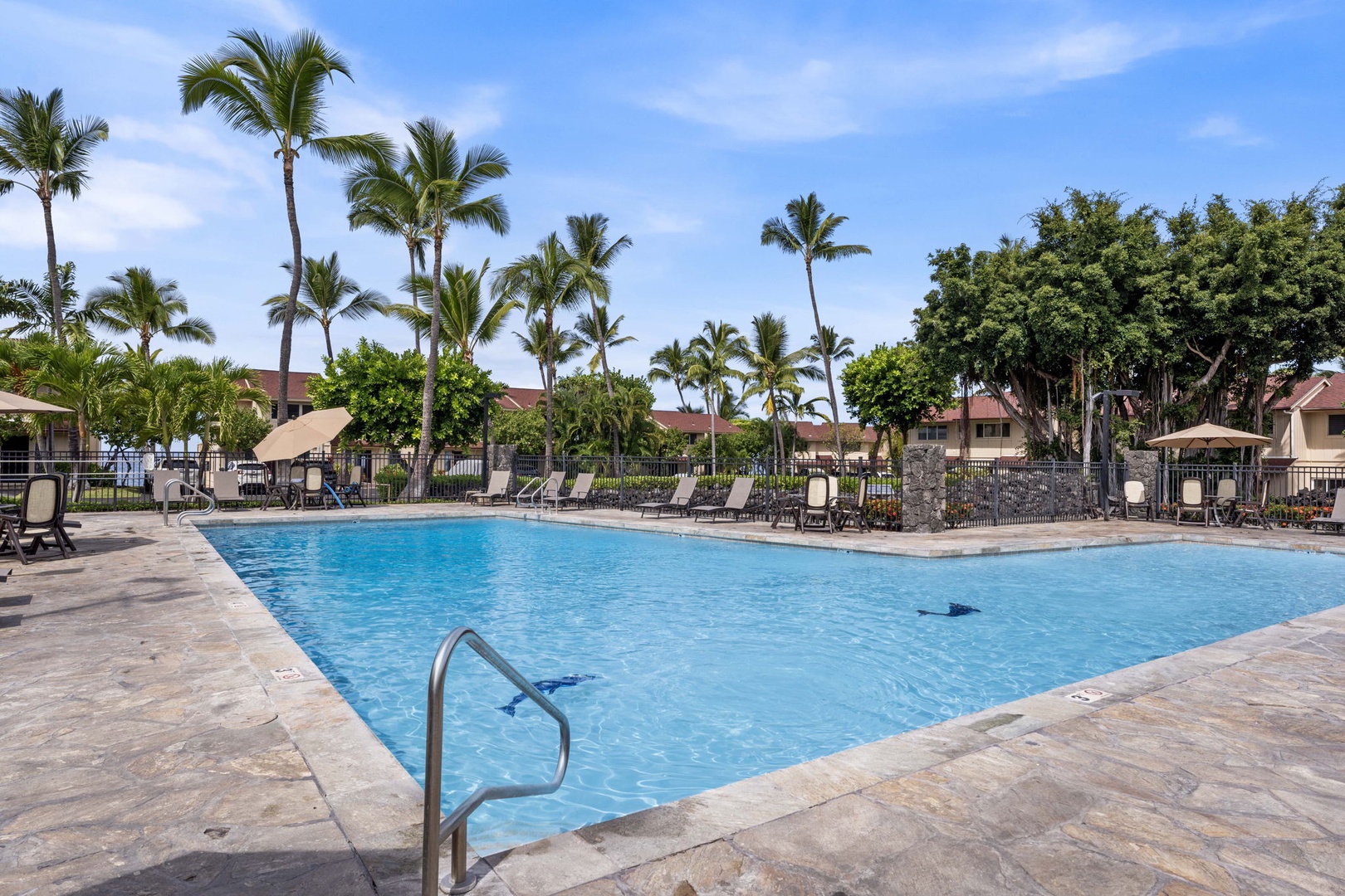 Kailua Kona Vacation Rentals, Keauhou Kona Surf & Racquet 1104 - Another look at the pool, wide enough for laps and lounging both.