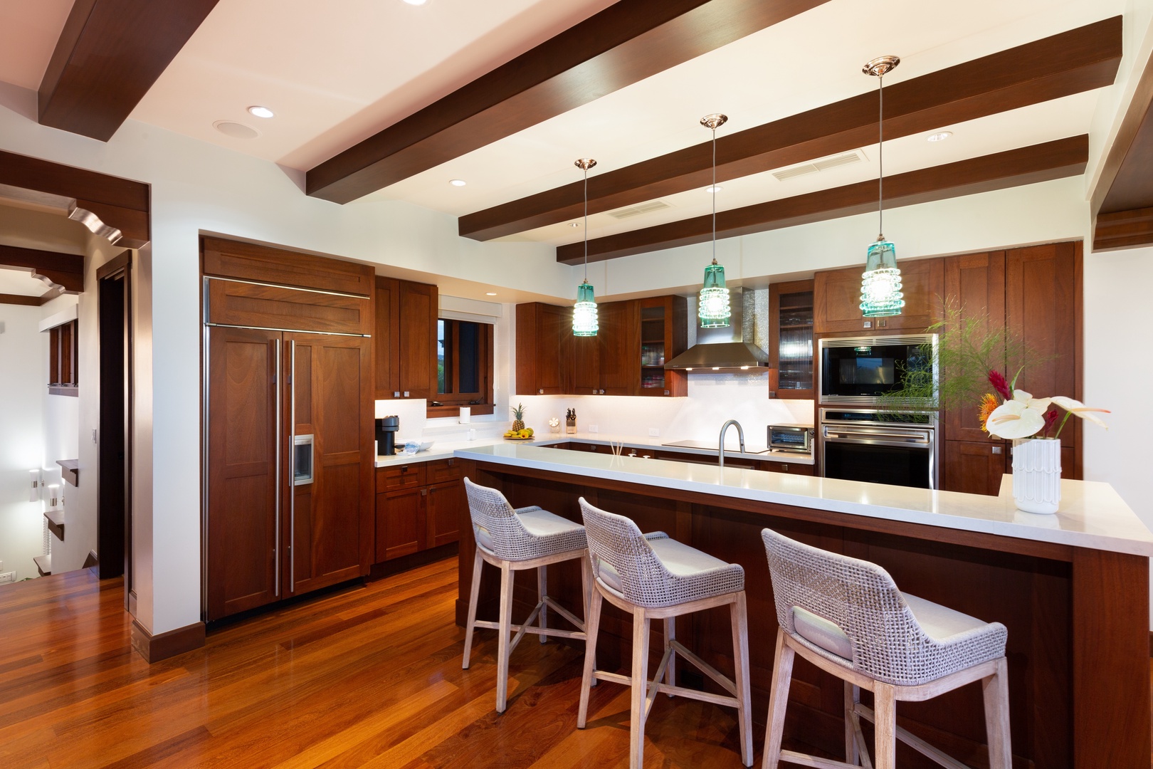 Kailua-Kona Vacation Rentals, 3BD Hali'ipua (120) Villa at Hualalai Resort - This modern kitchen is a chef’s dream