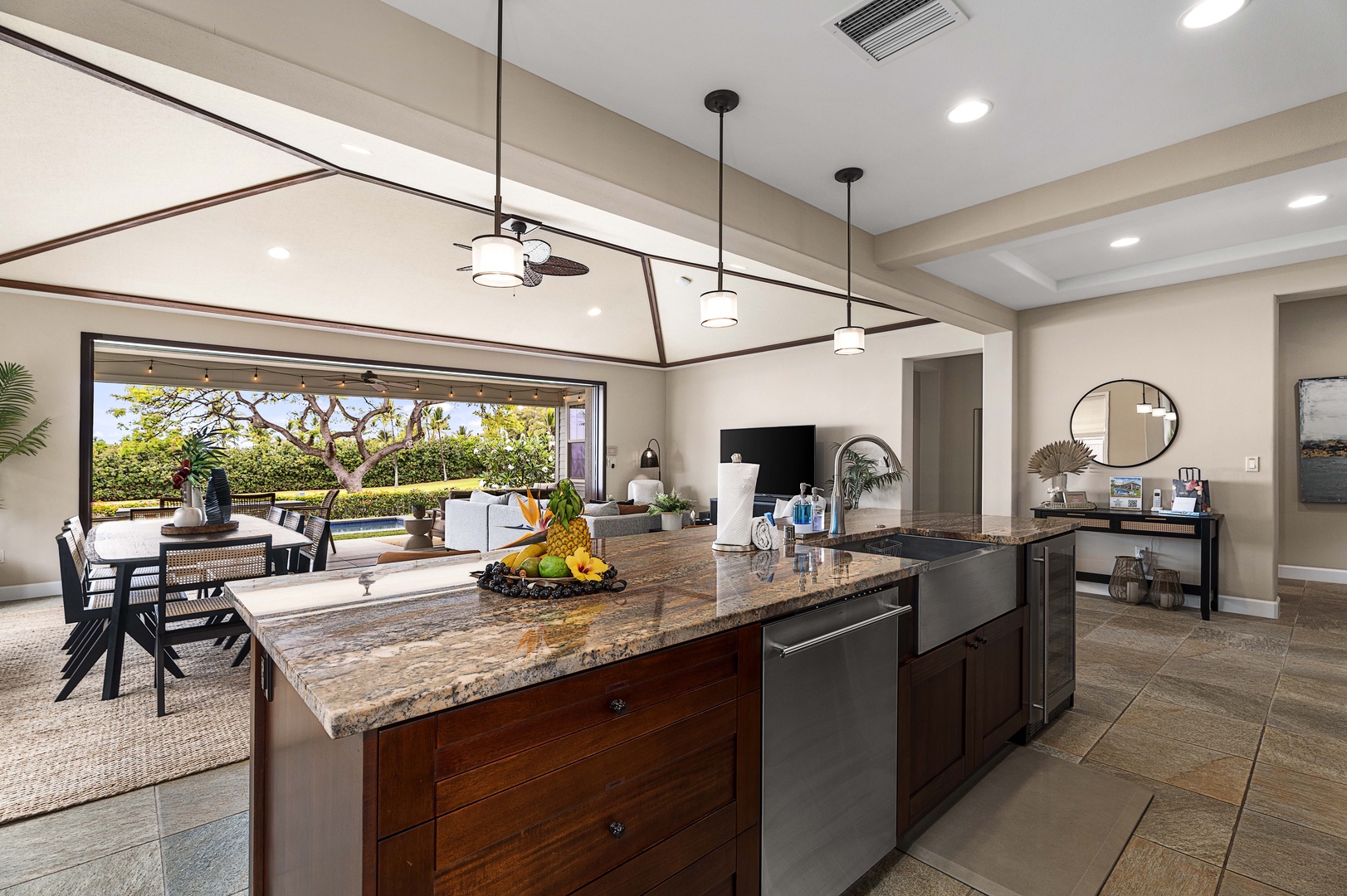 Kailua Kona Vacation Rentals, Holua Kai #27 - The kitchen opens straight into the great room, so the cook never misses a thing.