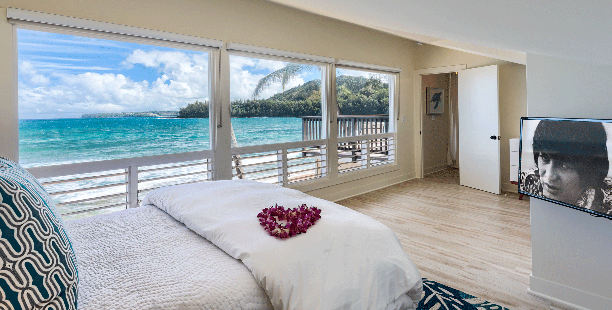 Hanalei Vacation Rentals, Haena Beach House TVNC#1258 - Wake up to stunning scenery.