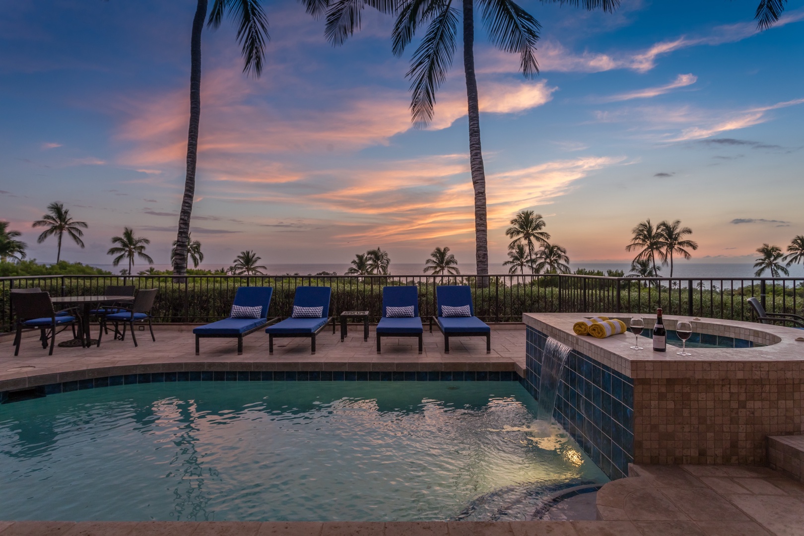 Kamuela Vacation Rentals, OFB 3BD Villas (39) at Mauna Kea Resort - Tropical sunsets from your own slice of paradise.