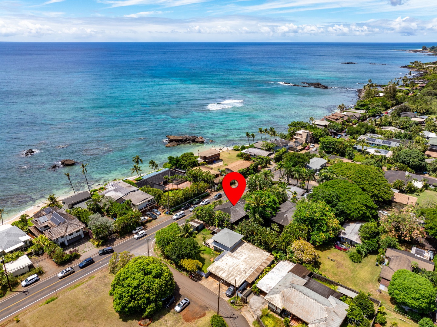 Haleiwa Vacation Rentals, Kealoha Tropical Beach Villa - Map pin of the home.