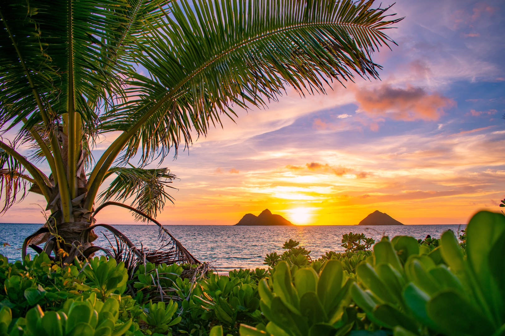 Kailua Vacation Rentals, Hale Alapi'i Lanikai Getaway - Sunset strolls on a tranquil Lanikai Beach with postcard-perfect Mokulua Islands scenery.