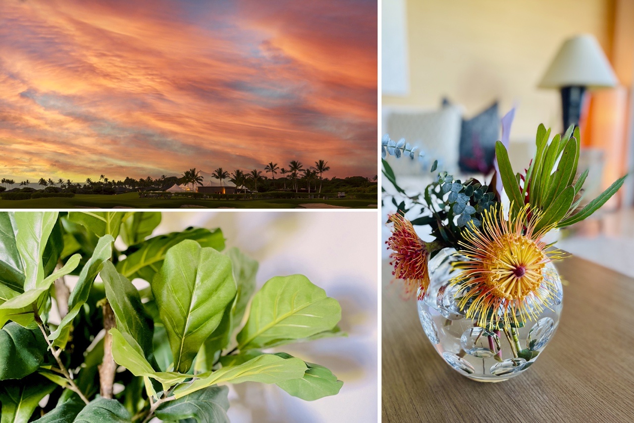 Kailua Kona Vacation Rentals, 3BD Palm Villa (130B) at Hualalai Resort - Gorgeous sunsets and tropical surrounding offer guests blissful serenity.