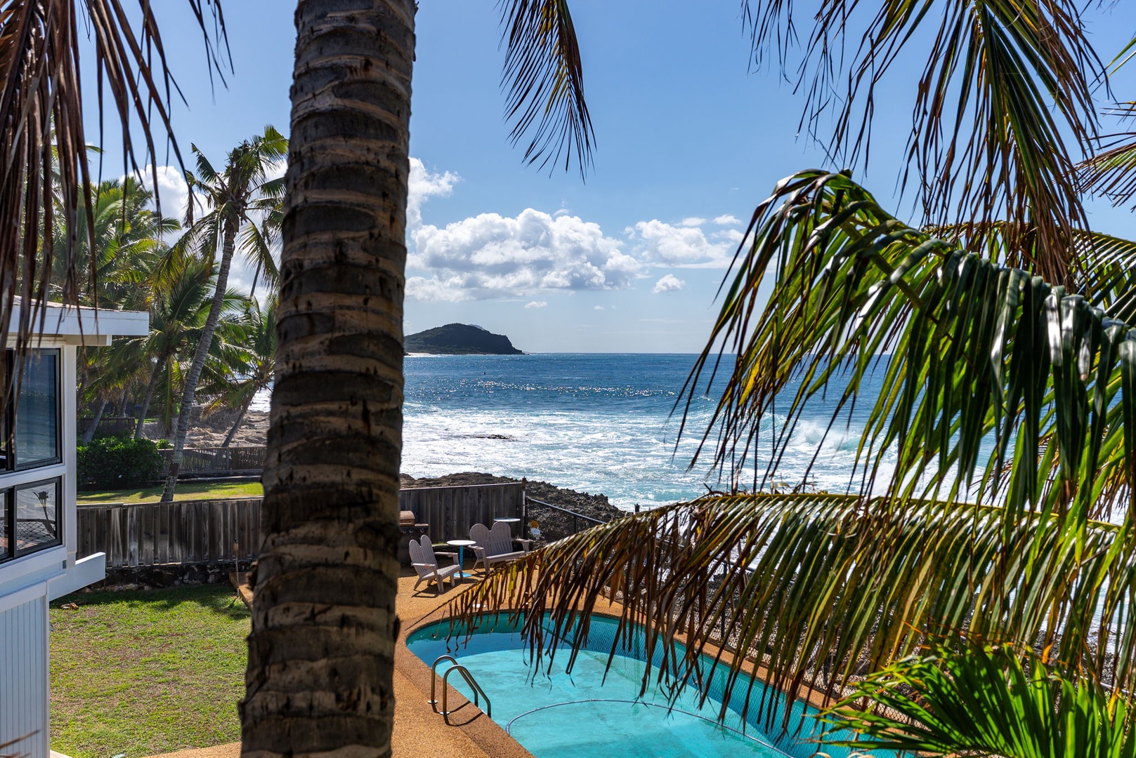 Waianae Vacation Rentals, Oceanfront Luxury Dream Estate - The property’s lava rock wall meets tide pools and crashing waves—an oceanfront experience like no other.