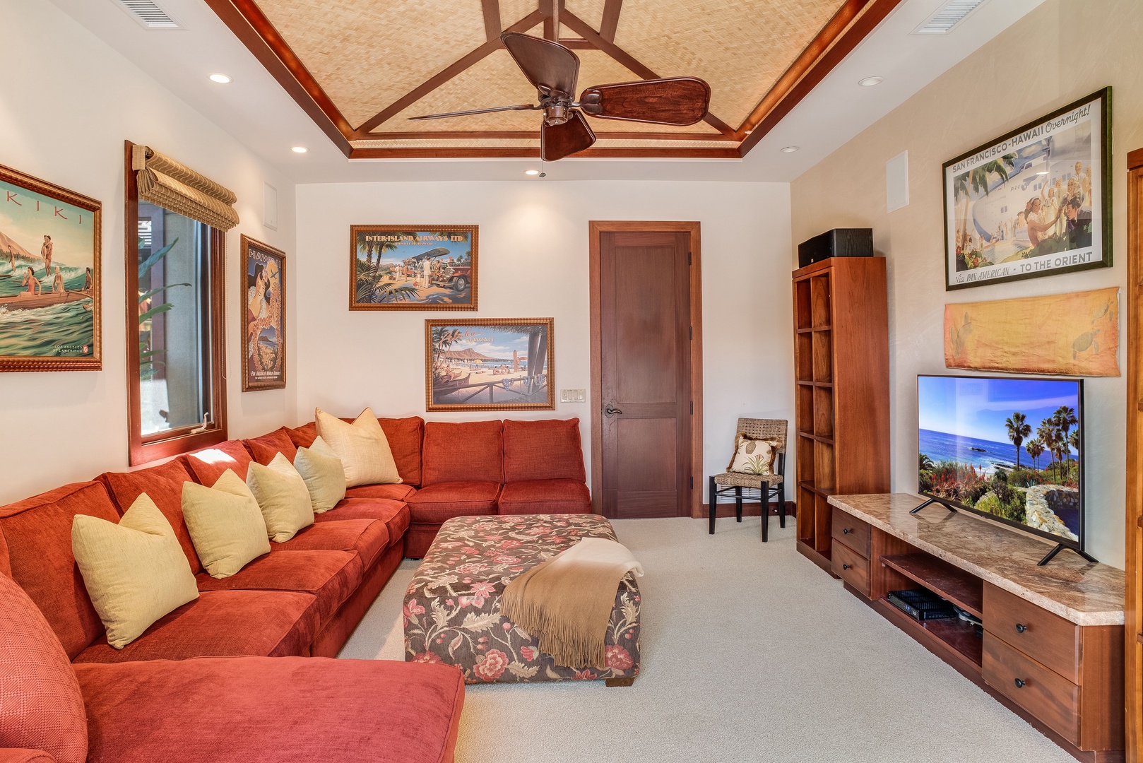 Kamuela Vacation Rentals, House of the Turtle at Champion Ridge, Mauna Lani (CR 18) - The bonus Media Room can be set up as an additional bedroom.