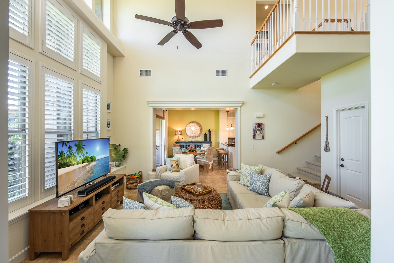 Kamuela Vacation Rentals, Kulalani 1701 at Mauna Lani - Looking into Dining Room from Living Room