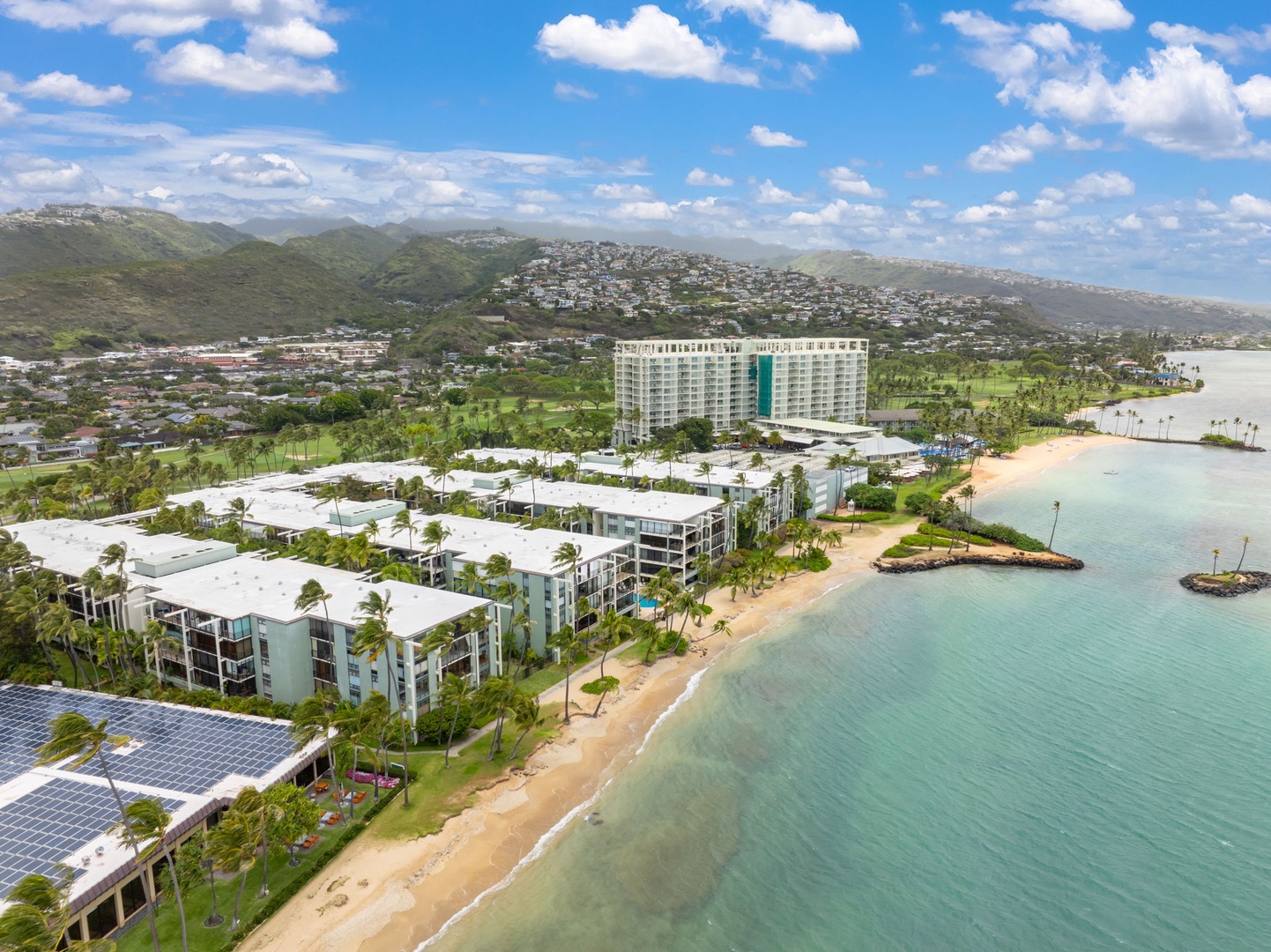 Honolulu Vacation Rentals, Kahala Beachfront Villa - Aerial shot.