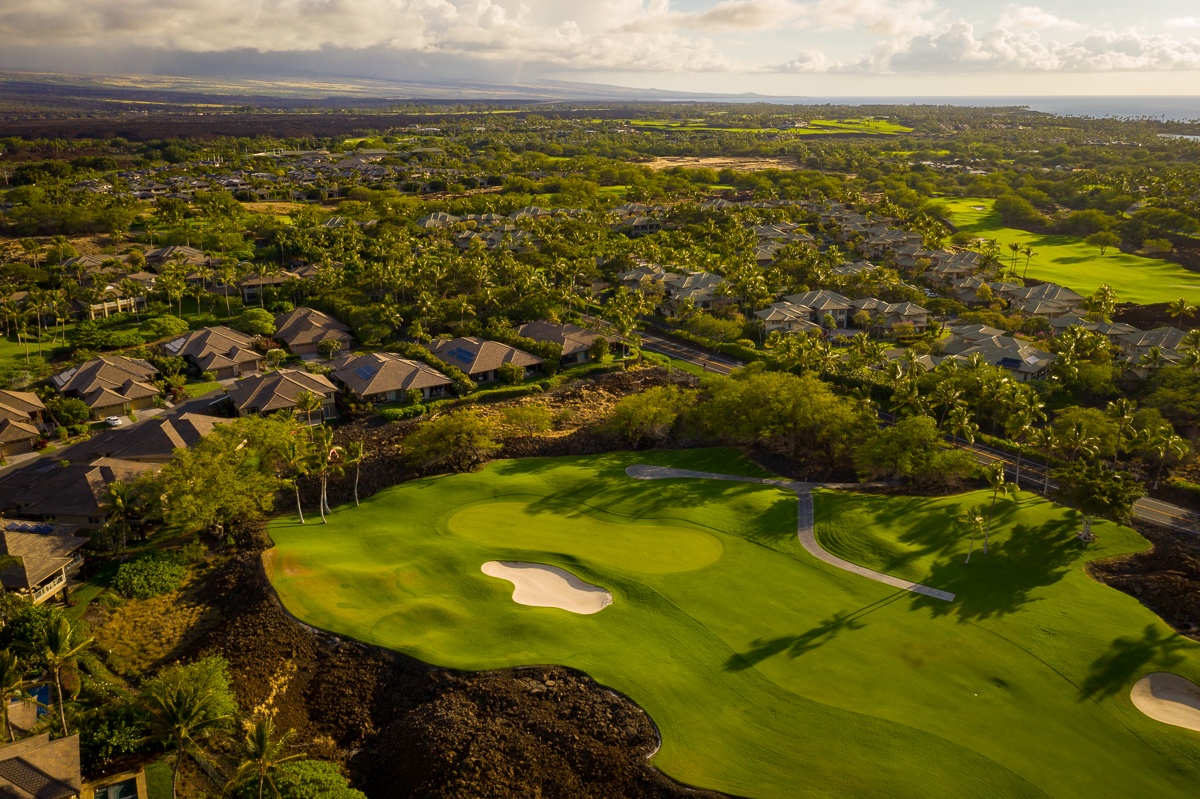 Kamuela Vacation Rentals, Mauna Lani KaMilo #123 - Home situated on Mauna Lani North Course 11th pin, tucked back into private tropical screening while not inhibiting the vista views from the home.