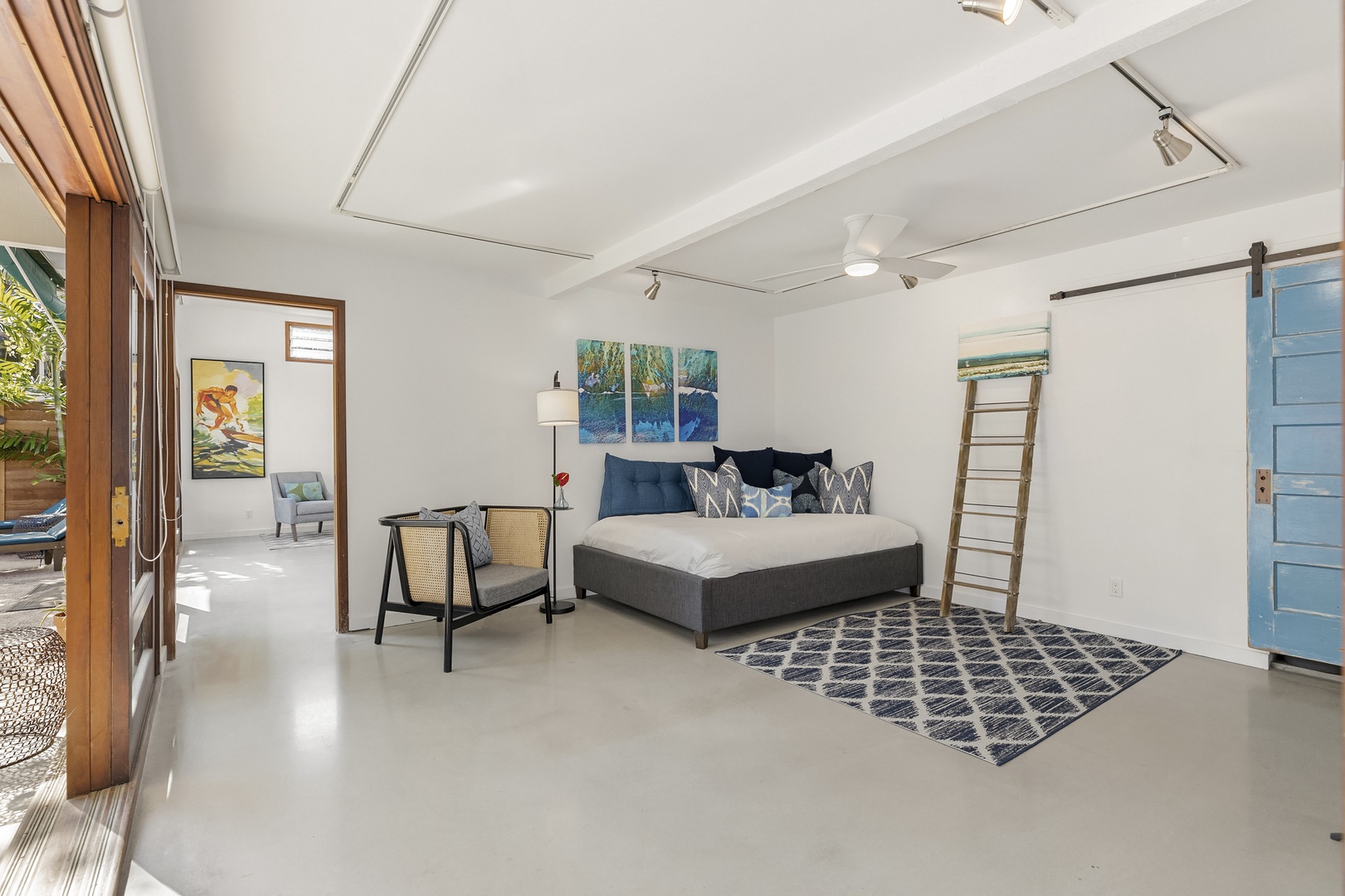 Kailua Vacation Rentals, Lokomaika'i Kailua - Bedroom 5 located off of the primary bedroom can be used as a second living room with two twin size day beds.