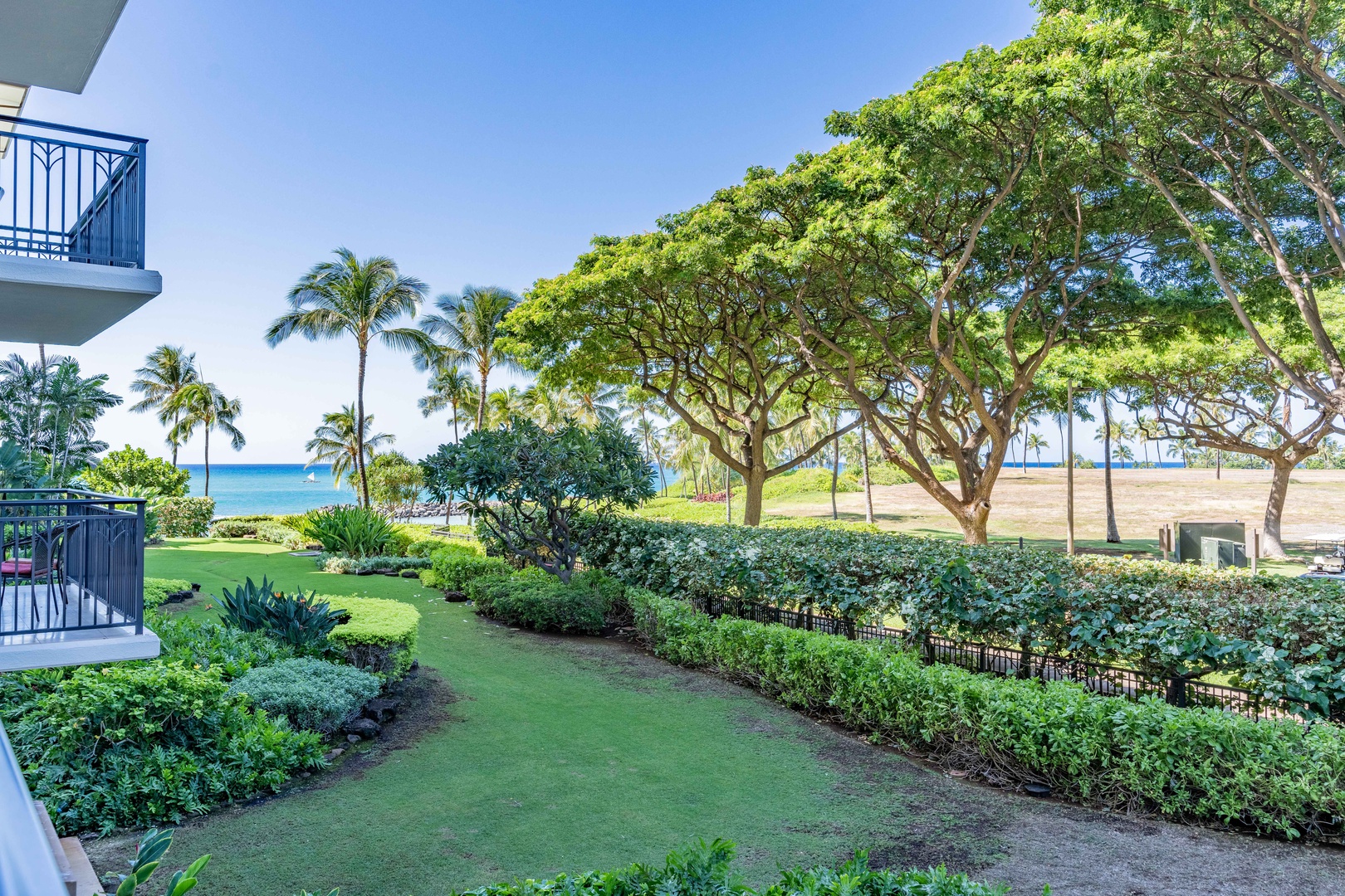 Kapolei Vacation Rentals, Ko Olina Beach Villas B202 - Lush green trees and peaceful days.