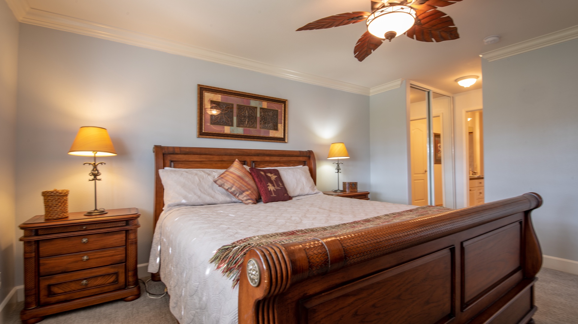 Kapolei Vacation Rentals, Ko Olina Kai 1047B - Watch your favorite shows on TV in the primary guest bedroom.