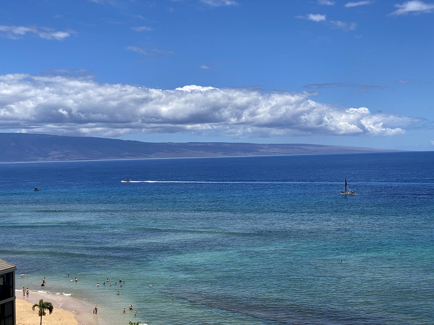 Lahaina Vacation Rentals, Kaanapali Shores 903 - Enjoy breathtaking views of the clear blue ocean and distant islands, perfect for a peaceful day at the beach or a relaxing stroll along the shore.