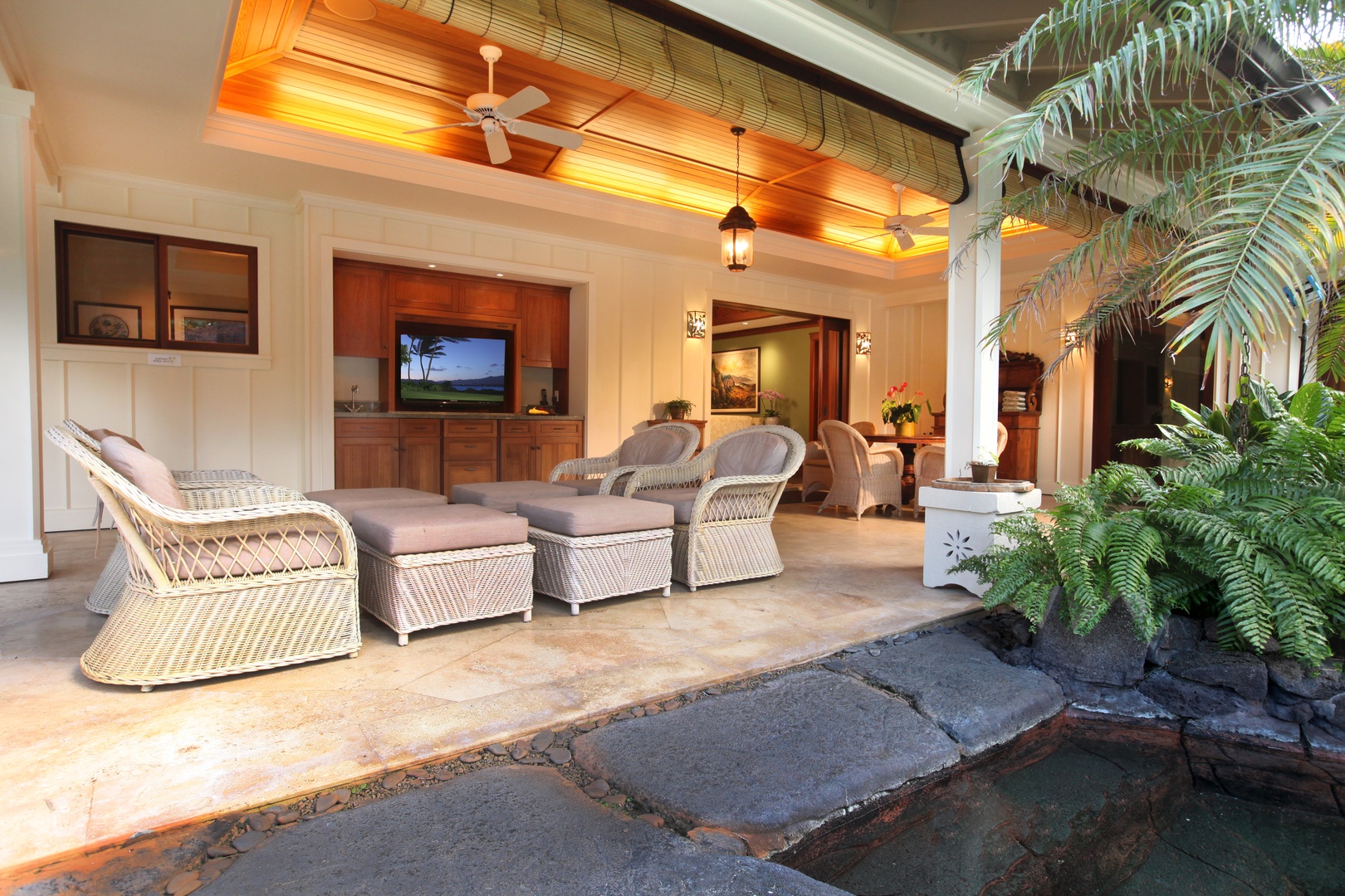 Kailua Vacation Rentals, Paradise Pointe Estates* - Outside Lanai by Pool