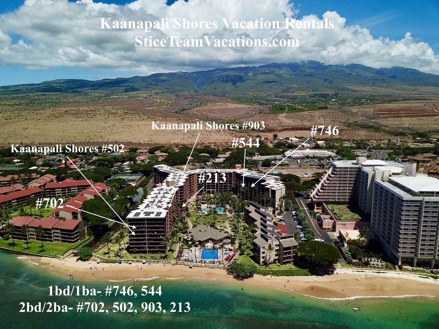 Lahaina Vacation Rentals, Kaanapali Shores 544 - Kaanapali Shores 544 Aerial view