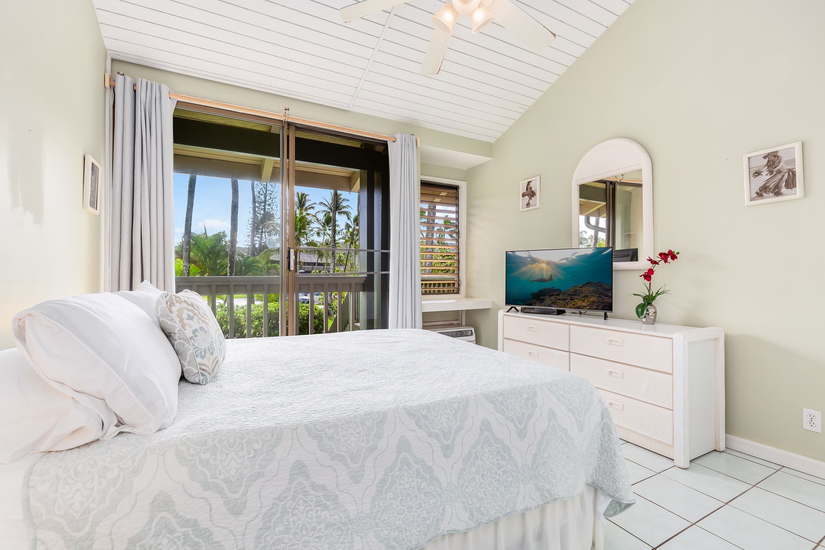 Kahuku Vacation Rentals, Ilima West Kuilima Estates #18 at Turtle Bay - Welcome to the main bedroom where simplicity meets comfort for a rejuvenating rest.