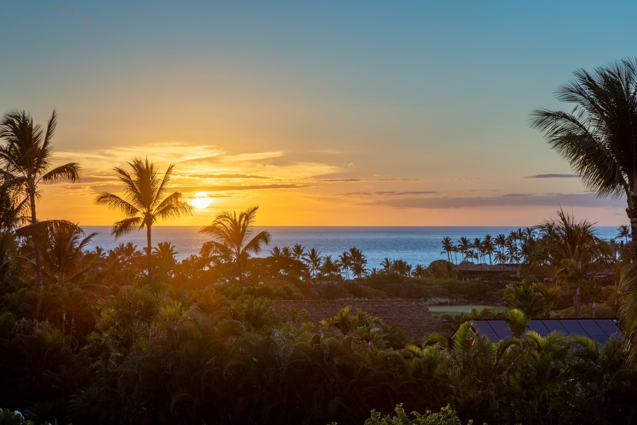 Kailua Kona Vacation Rentals, 3BD Ke Alaula Villa (210A) at Four Seasons Resort at Hualalai - Enjoy the sunsets from the upper level lanai.