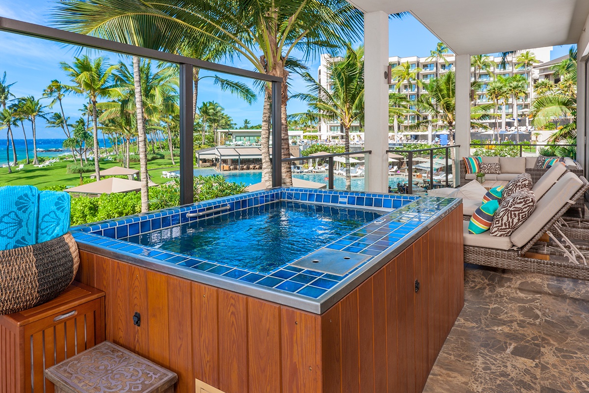 Wailea Vacation Rentals, SeaSpirit 811 at Andaz Maui Wailea Resort* - Soak in your own personal hot tub jacuzzi on the lanai