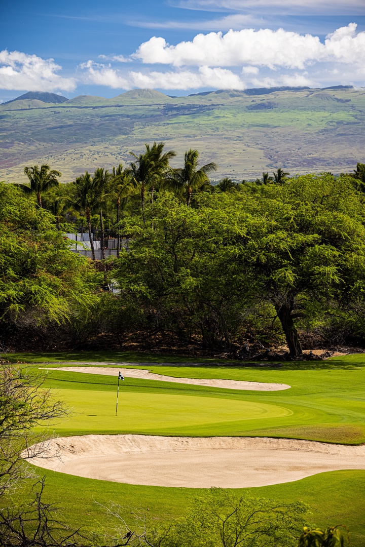 Kamuela Vacation Rentals, Champion Ridge 7 - Peaceful views of the Mauna Lani fairways framed by lush forested ridges.