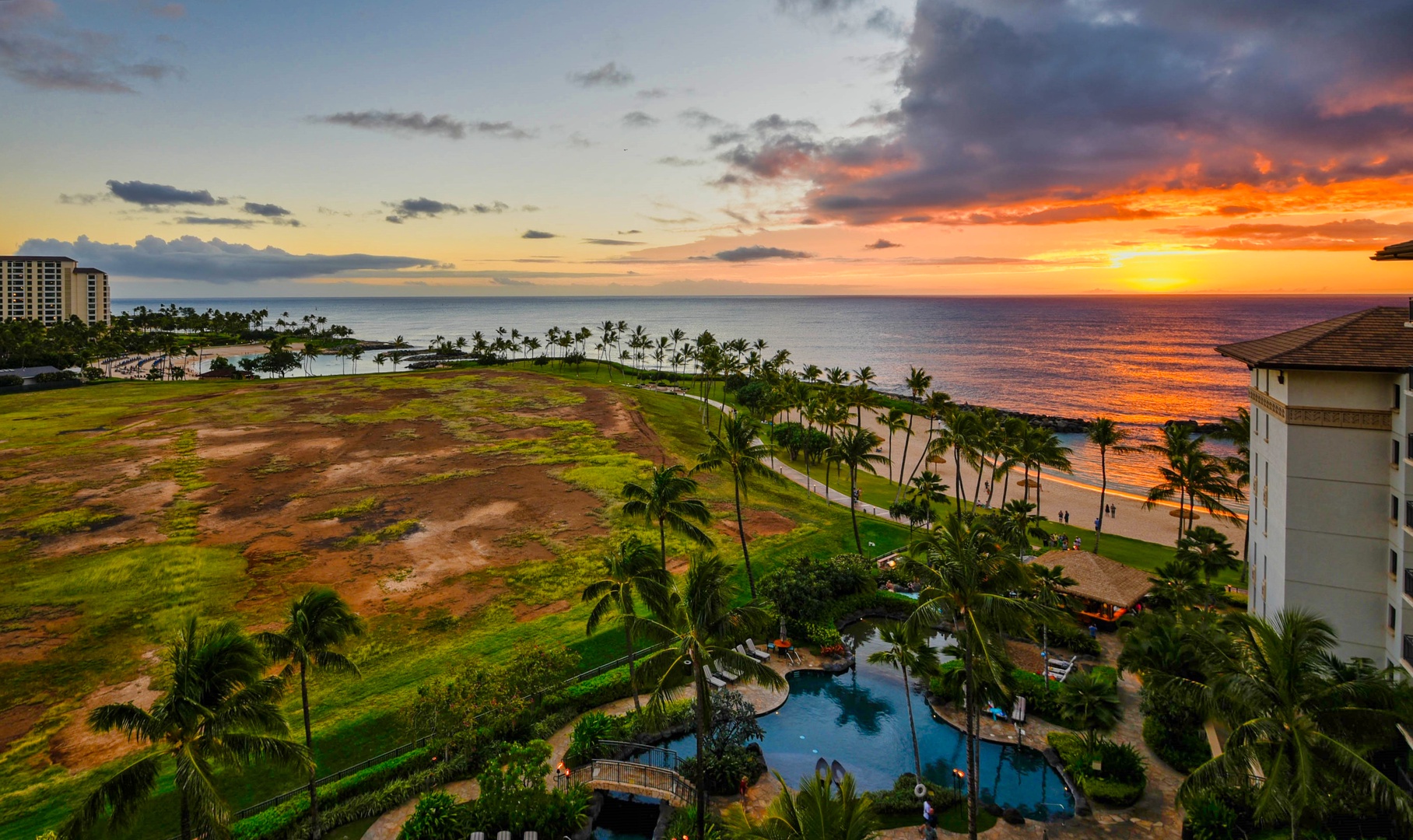 Kapolei Vacation Rentals, Ko Olina Beach Villas B901 - Sunset views and care free days.