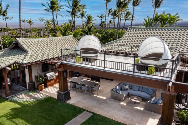 Kamuela Vacation Rentals, Canoe House & Beach Walker at Champion Ridge - View from up high.