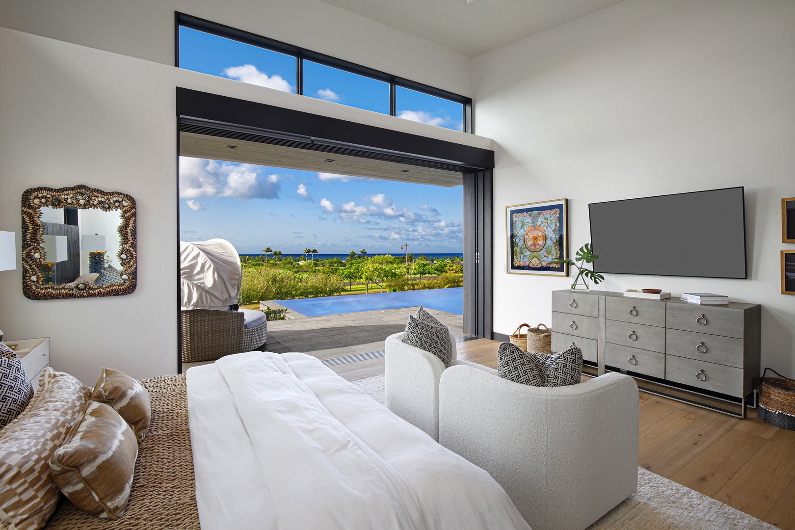 Koloa Vacation Rentals, Hale Mahina Hou - Cozy up and soak in the stunning scenery from the comfort of your own bed.