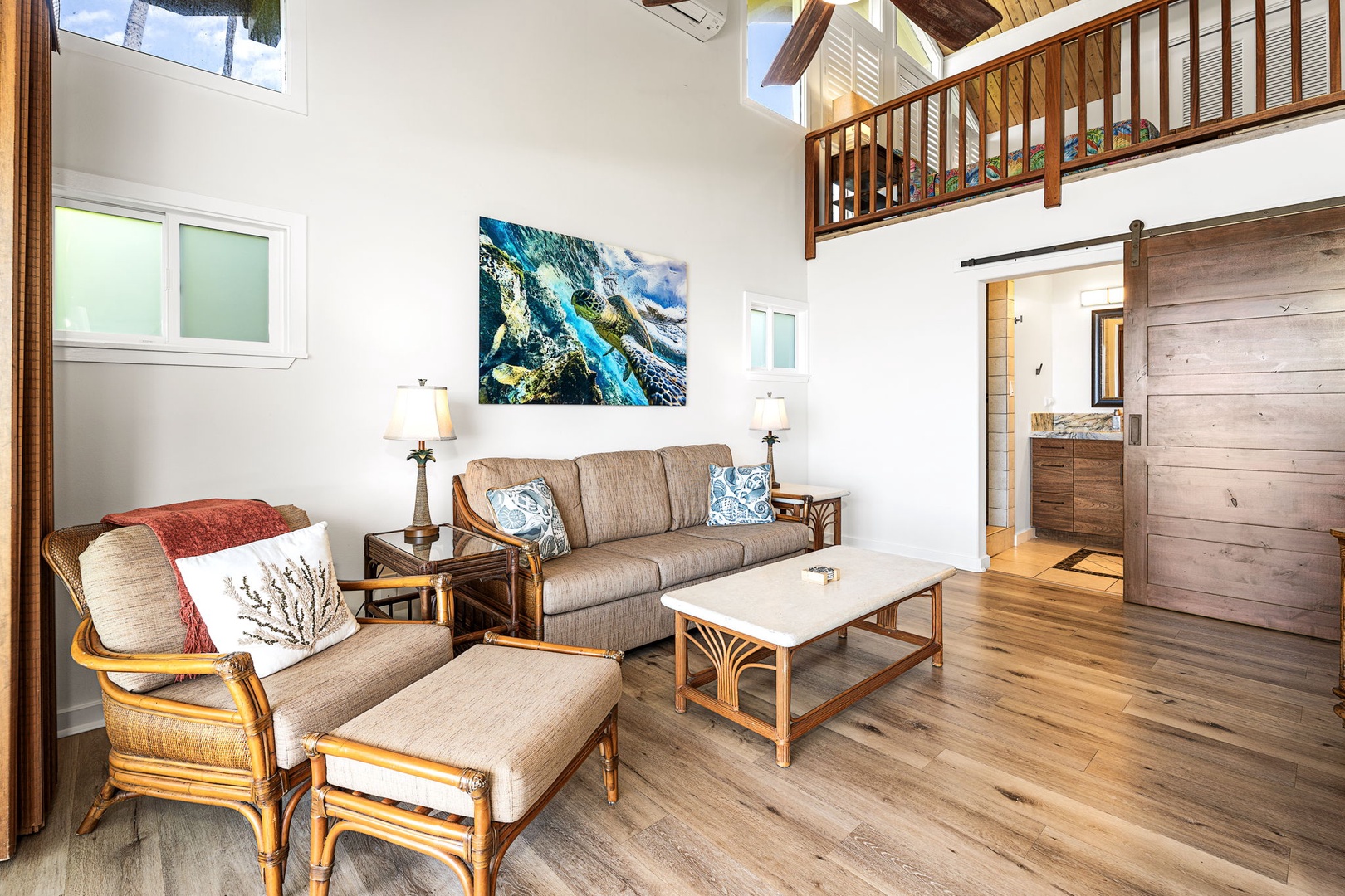 Kailua Kona Vacation Rentals, Hale Pua - Relax in an airy living space, where natural light and open design invite you in.
