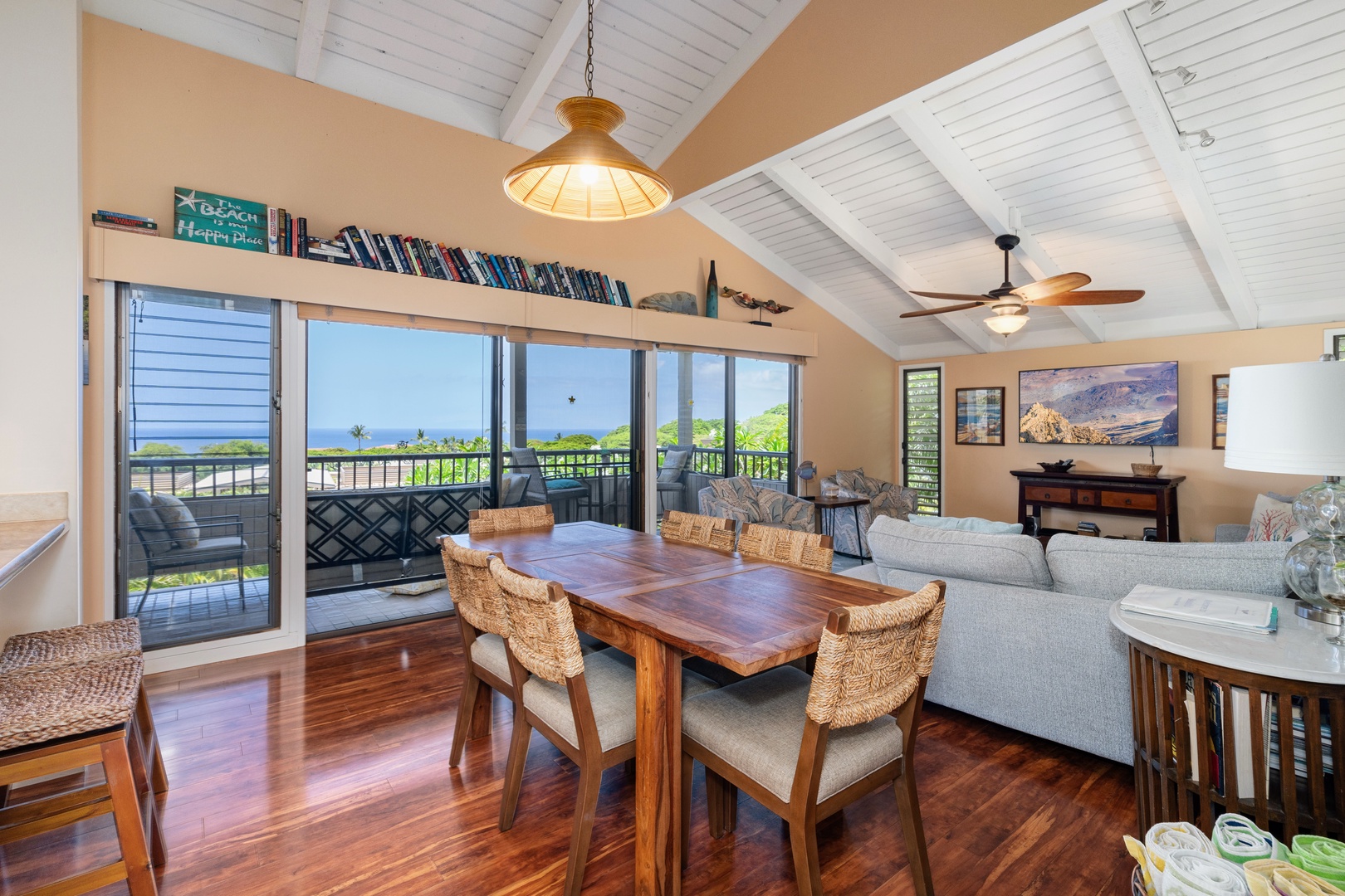 Kihei Vacation Rentals, Wailea Ekolu 204 - Everyone lands at the table by evening, the ocean holding the whole back wall of glass.