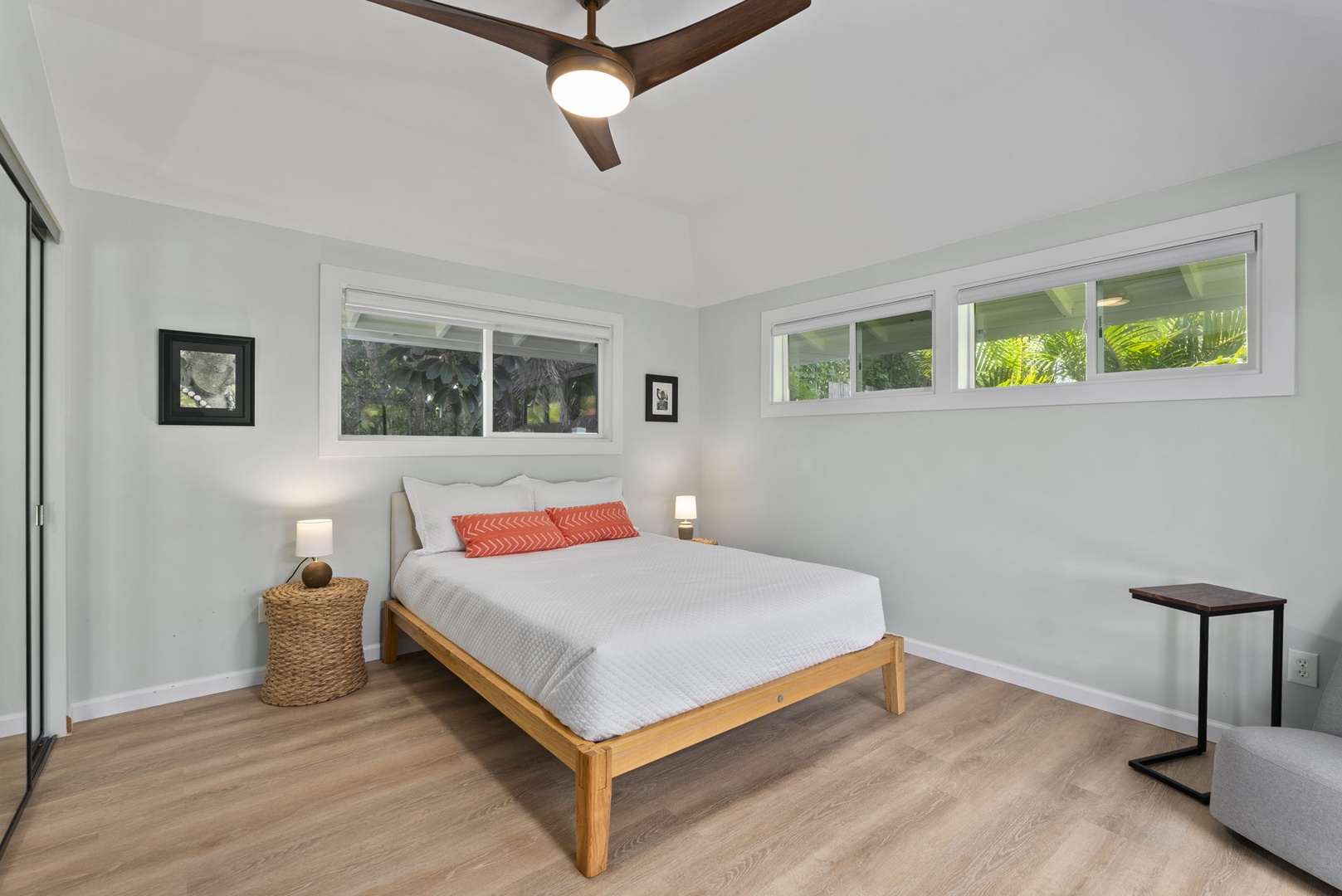 Kailua Vacation Rentals, Hale Alapi'i Lanikai Getaway - Unwind in this airy and bright primary suite, featuring clean lines and soft textures.