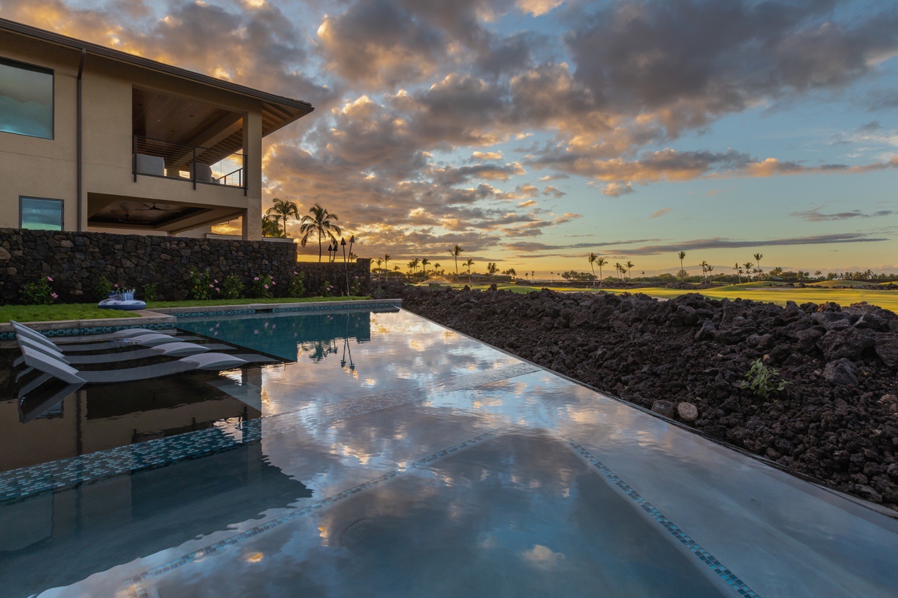 Waimea Vacation Rentals, 5BD Mauna Lani Lux Golf Estate (4) at One Ocean - This picturesque scene is framed by a beautifully designed landscape.