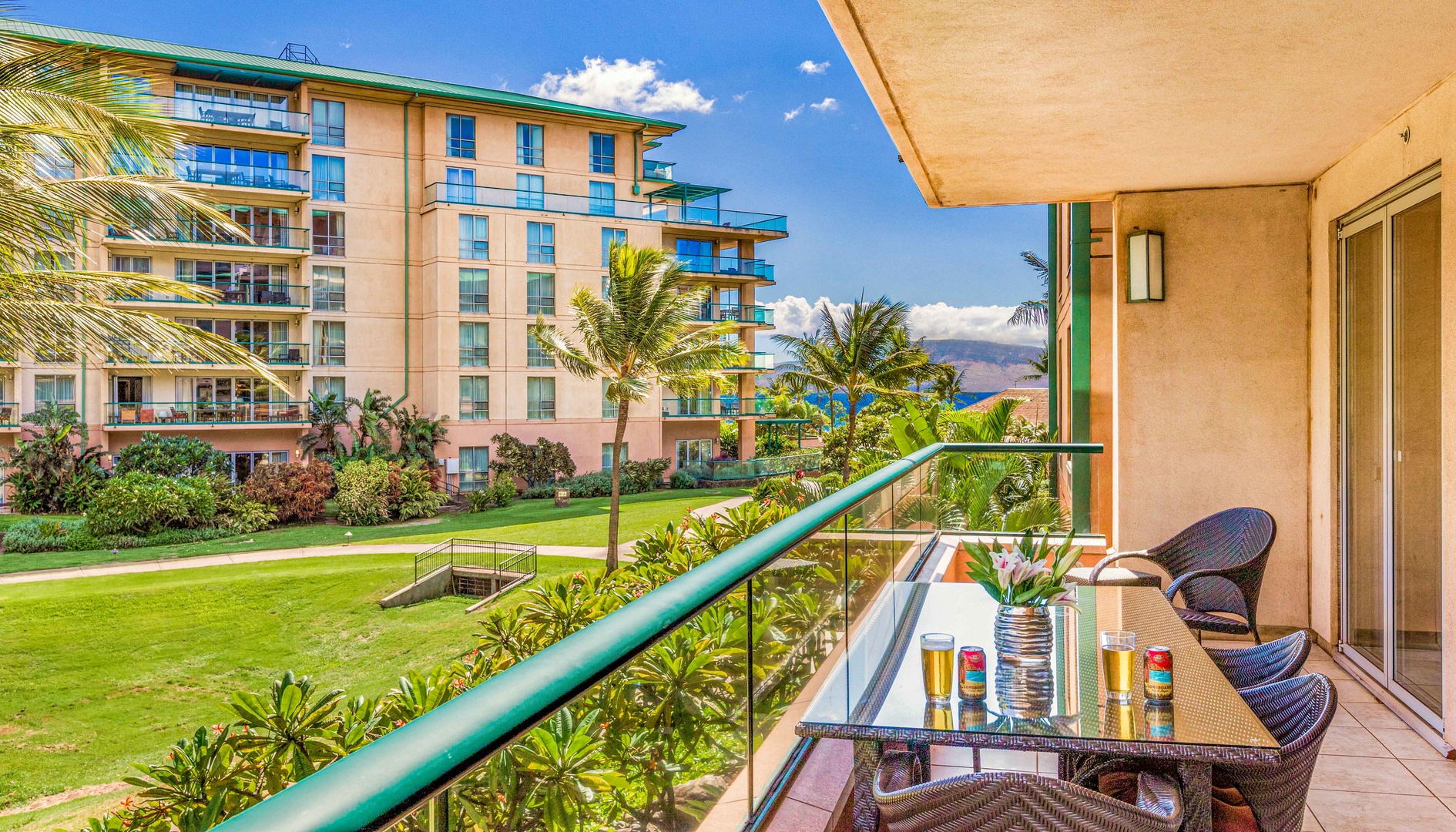 Lahaina Vacation Rentals, Honua Kai Konea 204 - Relax on the shaded lanai with amazing views.