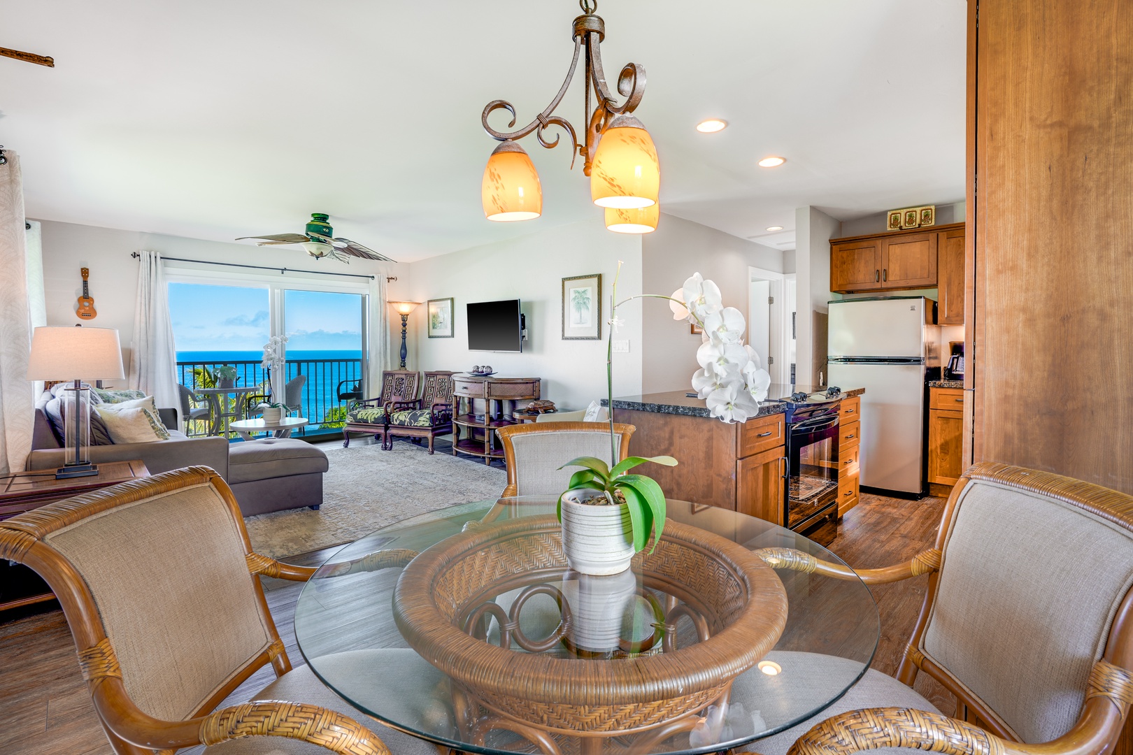 Princeville Vacation Rentals, Alii Kai 7201 - The open-plan living space invites you to relax in a setting that feels both spacious and intimate.