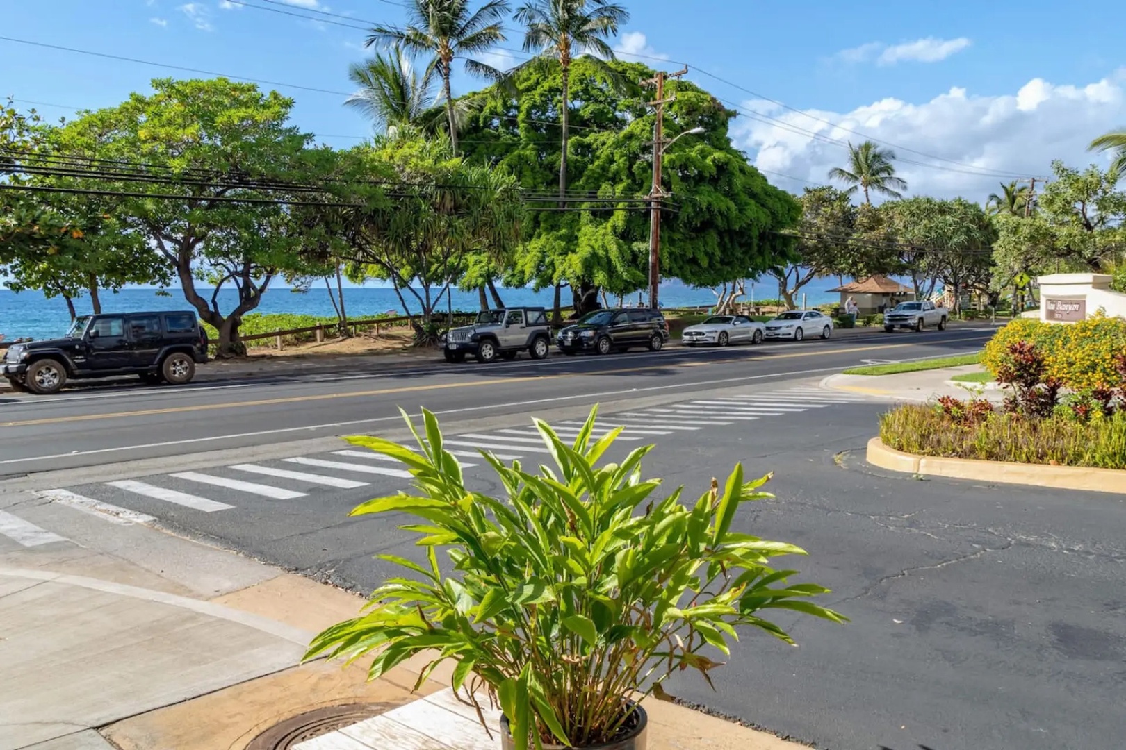 Kihei Vacation Rentals, Maui Banyan H306 - Cross the street and the beach is right there, close enough to leave the car parked all week if you want.
