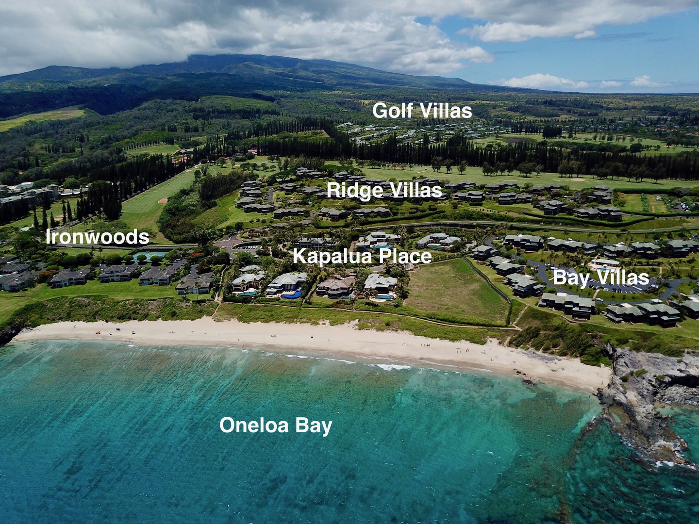 Lahaina Vacation Rentals, Kapalua Ridge 1622 - Kapalua Ridge 1421 Aerial view