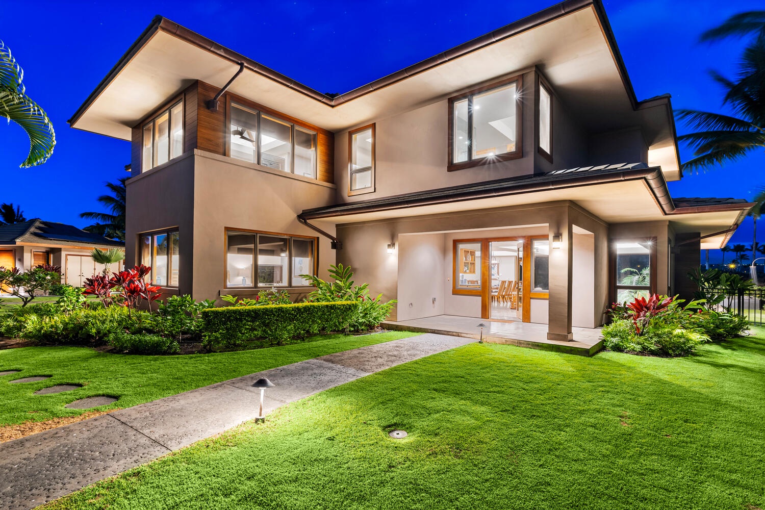 Kamuela Vacation Rentals, Laule'a at the Mauna Lani Resort #14 - A grand front entry welcomes you home after a day of island adventures.