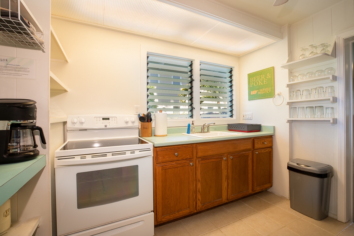 Kailua Kona Vacation Rentals, Honl's Beach Hale (Big Island) - Kitchen with a view